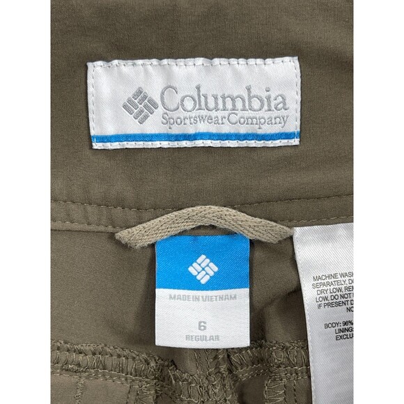 Columbia Sportswear Omni-Shield Hiking Pants Womens 6 Green Stretch Outdoor - Picture 9 of 15